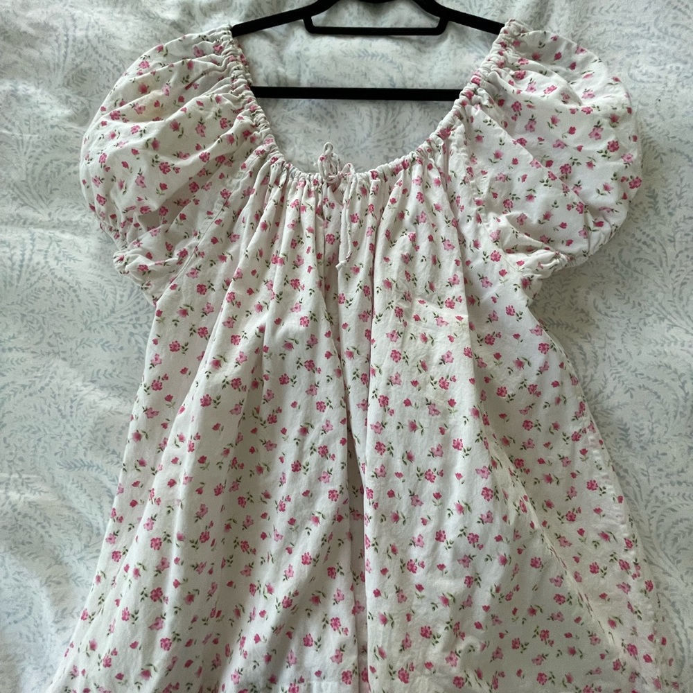 Oak Meadow Mini Dress with Pink Floral Print